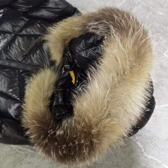Moncler Puffer Coat with Fur Trim - Picture 3 of 8